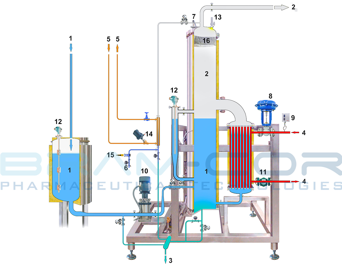 diagramma Generatore di vapore puro