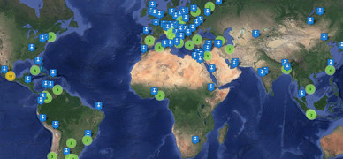 Bram-Cor mappa mondiale impianti