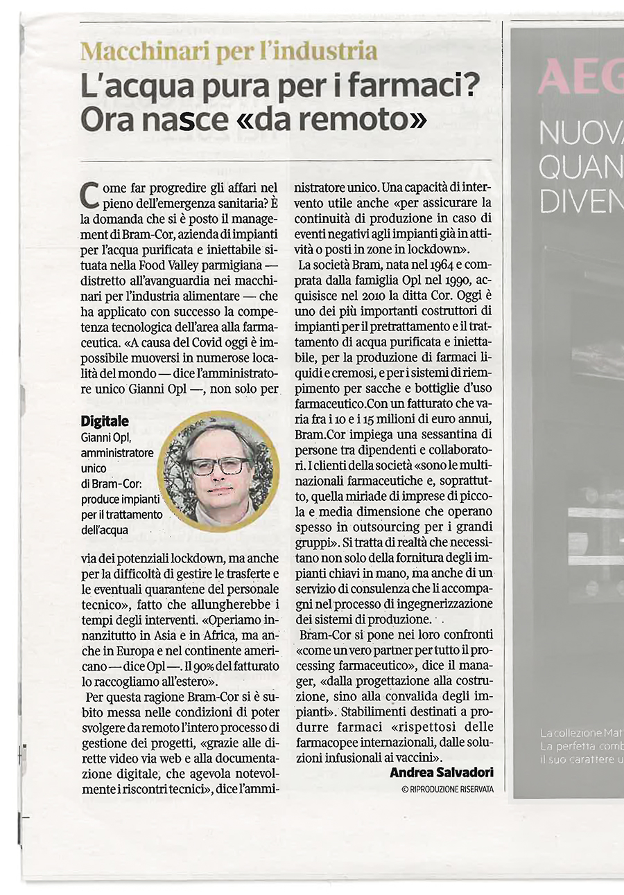 Article-on Corriere della Sera 09-11-2020
